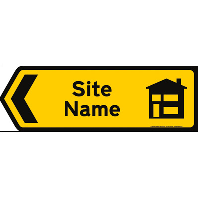 Site Name Directional Sign Left