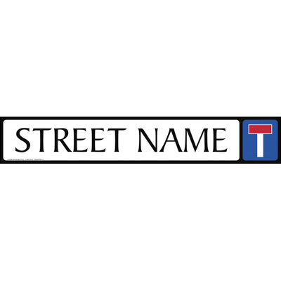 Street Name Plate No Through Road (Temp.)