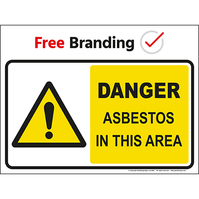 Danger asbestos in this area (Quickfit)