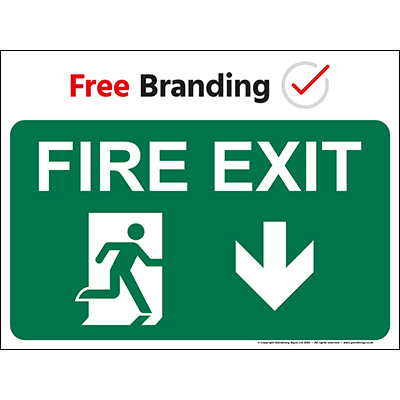 Fire Exit Below Sign