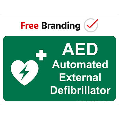 Automated External Defibrillator Sign