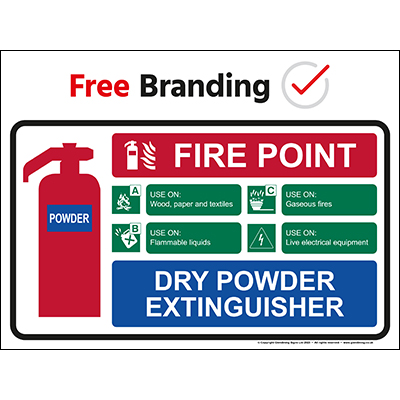 Dry Powder Extinguisher Sign