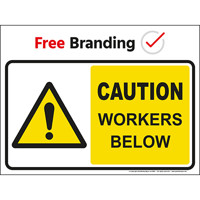 Caution workers below (Quickfit)