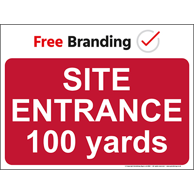 Site entrance 100 yards (Quickfit)
