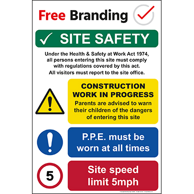 Site Safety Sign 3 (Quickfit)