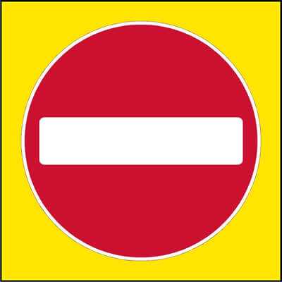 No entry symbol (Non-Spec)