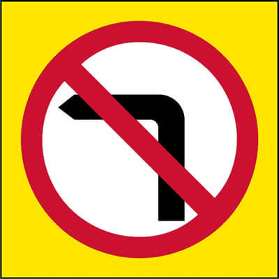 No left turn (Non-Spec)