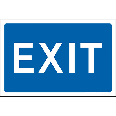 Exit car park sign