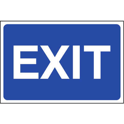 Exit car park sign