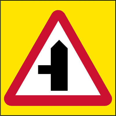 Side road ahead - Left (Non-Spec)