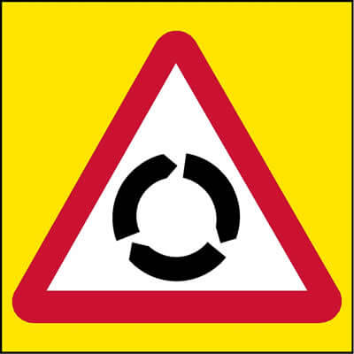 Roundabout ahead (Non-Spec)