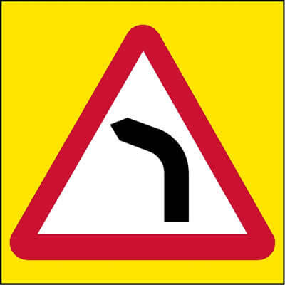 Bend ahead - Left (Non-Spec)