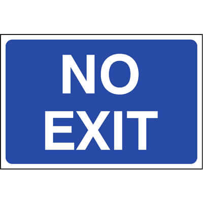 No Exit Car Park Sign