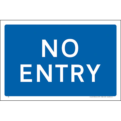 No Entry Car Park Sign