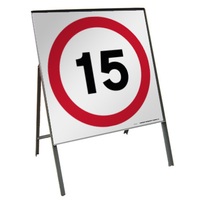 Max speed 15 mph traffic sign