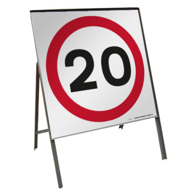 Maximum speed limit 20 mph (Temp.)