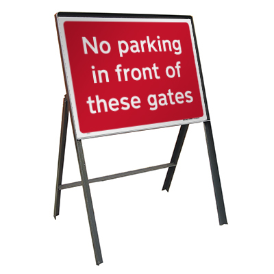 No parking in front of these gates (Temp.)