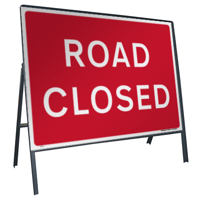 Road closed (Temp.) sign