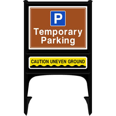 Temporary parking - Caution uneven ground (Realicade)