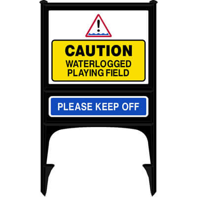 Waterlogged playing field - Please keep off (Realicade)