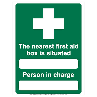 Nearest first aid box location