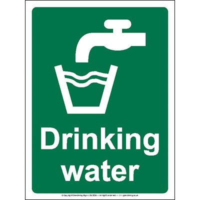 Drinking water sign