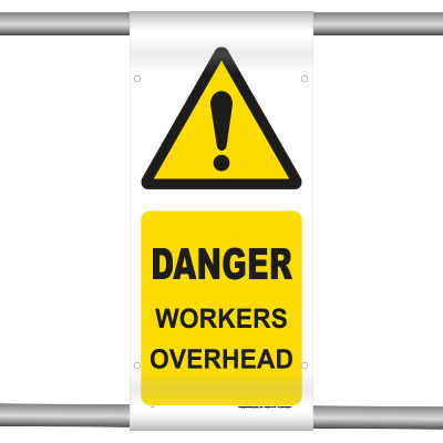 Danger workers overhead (Scaffold Banner)