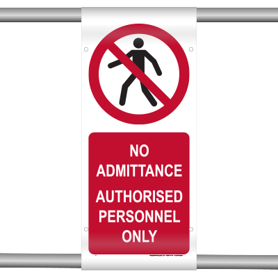 No admittance - Authorised personnel only (Scaffold Banner)
