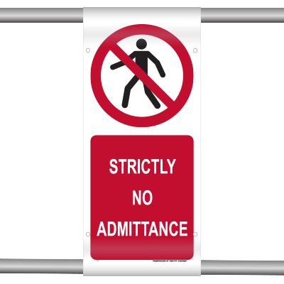 Strictly no admittance (Scaffold Banner)