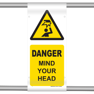 Danger mind your head (Scaffold Banner)