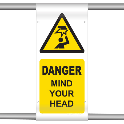 Danger mind your head (Scaffold Banner) 