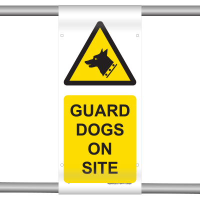 Guard dogs on site (Scaffold Banner)