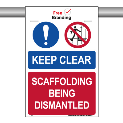 Keep clear scaffolding being dismantled (SCAF-FOLD)