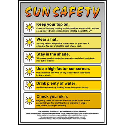 Sun Safety Poster Safety Posters Poster Raise Awareness - kulturaupice