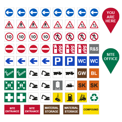 Traffic & Environmental Management Plan Symbols with Vehicle & Plant
