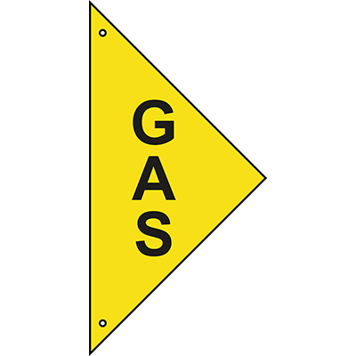 Gas Service Marker Tri-tag         