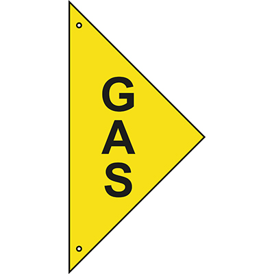 Gas Service Marker Tri-tag