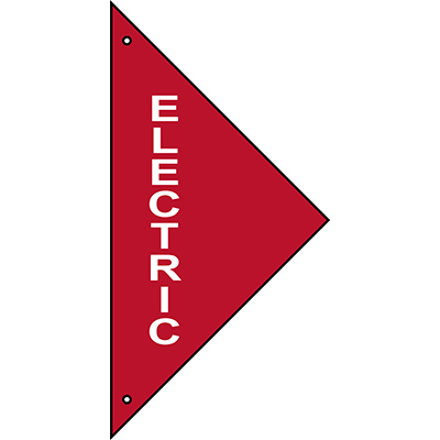 Electric Service Marker Tri-tag         
