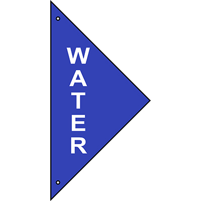 Water Service Marker Tri-tag         