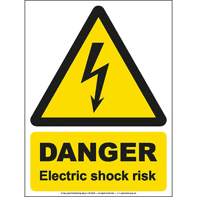 Danger electric shock risk