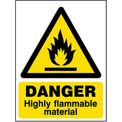 Danger highly flammable material