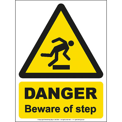 Danger beware of step