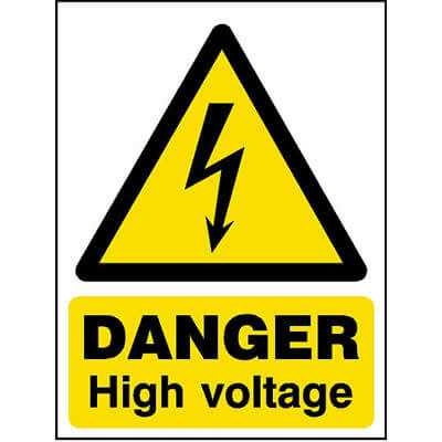 danger high voltage sign