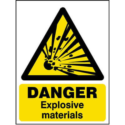 Danger explosive materials