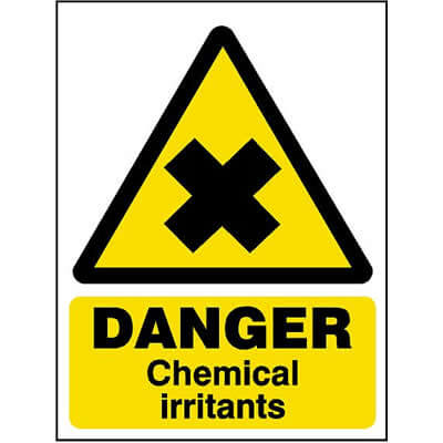 Danger chemical irritants