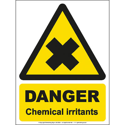 Danger chemical irritants