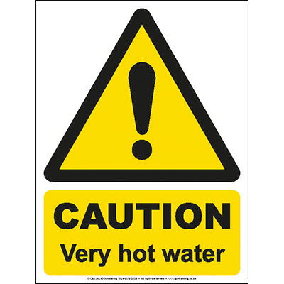 Caution very hot water